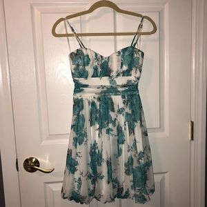 Teal flower dress
